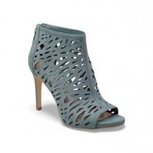 White House Black Market Stacey Wintergreen Laser-Cut Booties Heels